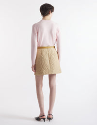 Fox Audacieux embroidered jumper in wool and cashmere - Light pink