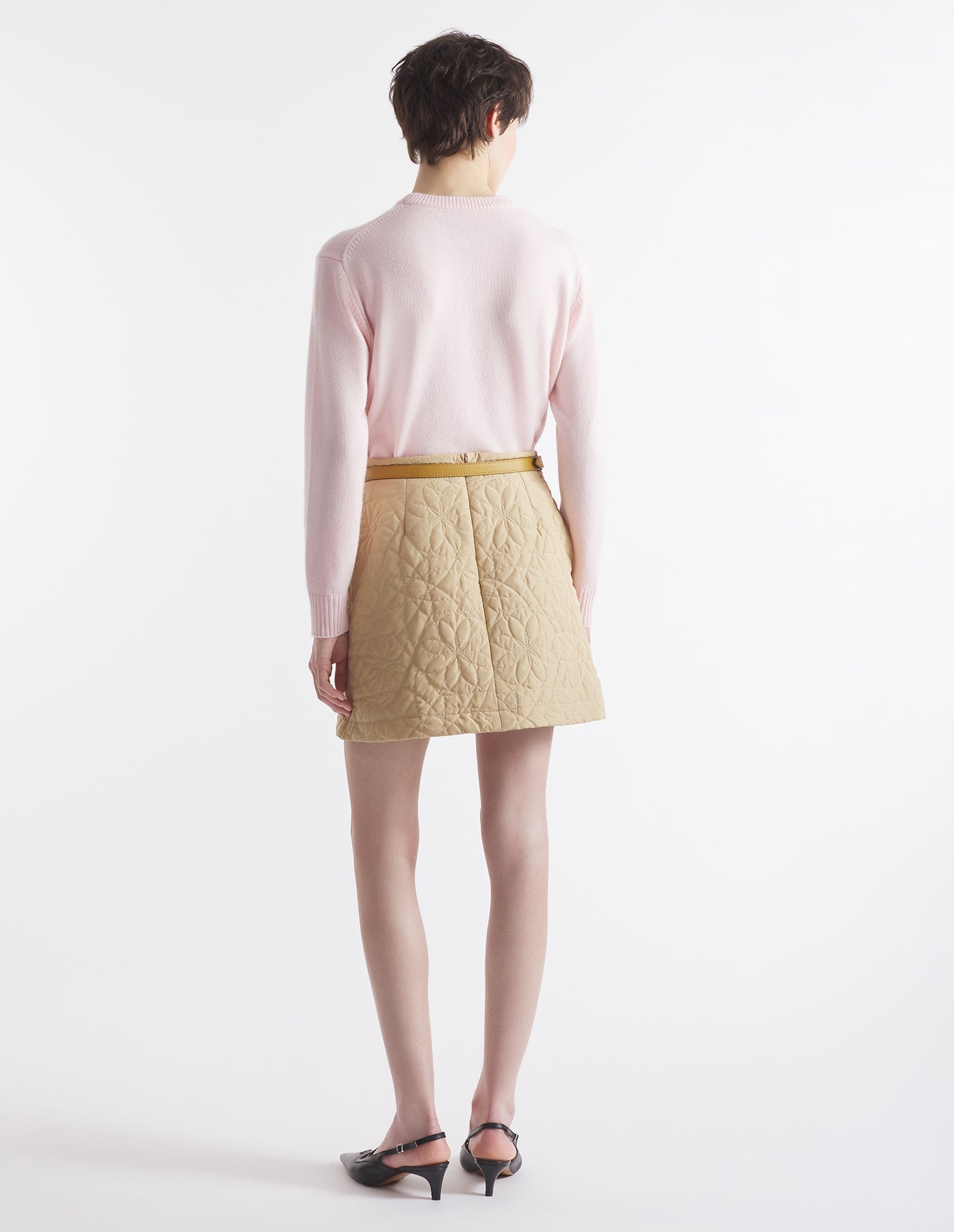 Fox Audacieux embroidered jumper in wool and cashmere - Light pink