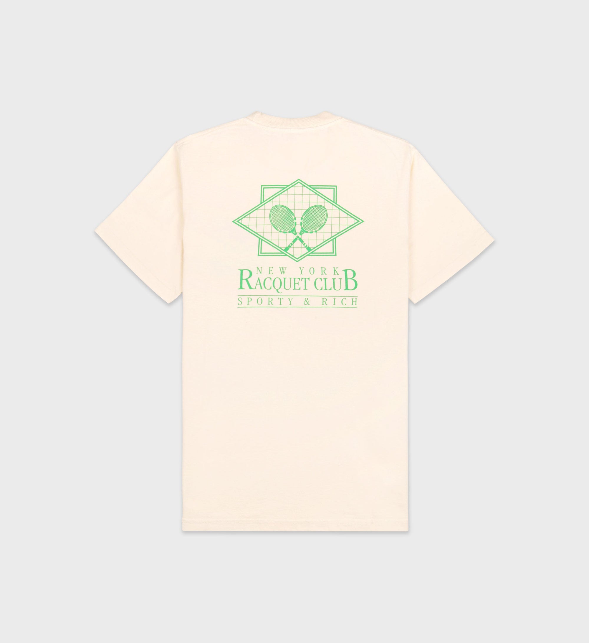 T-shirt NY Racquet Club à impression - Cream
