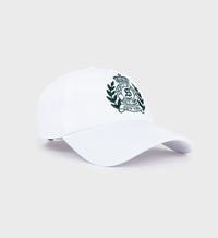 H&W Crest fabric cap - White