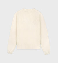 Sweatshirt NY Crest avec écusson en maille - Cream
