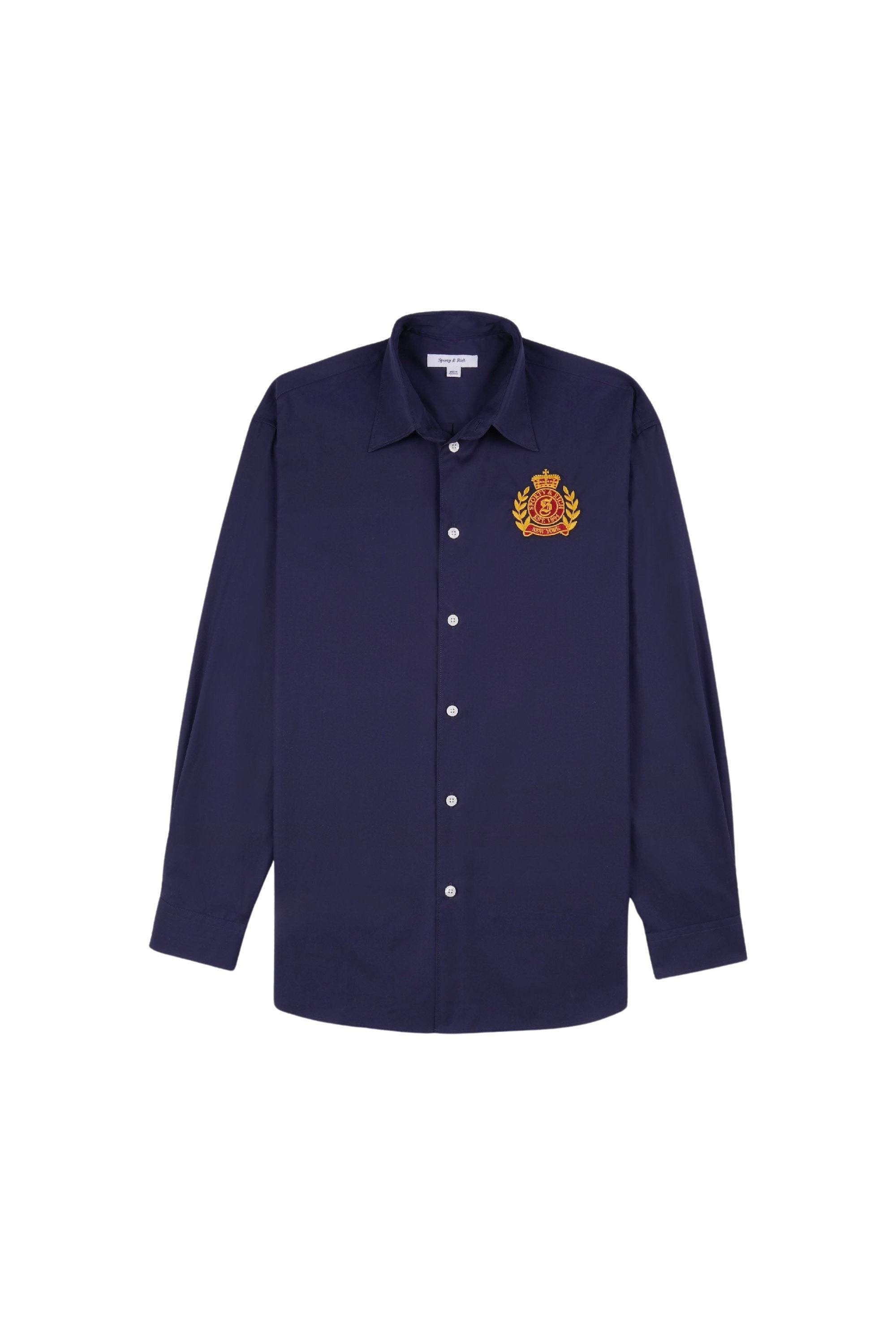 Embroidered oversize shirt - Navy