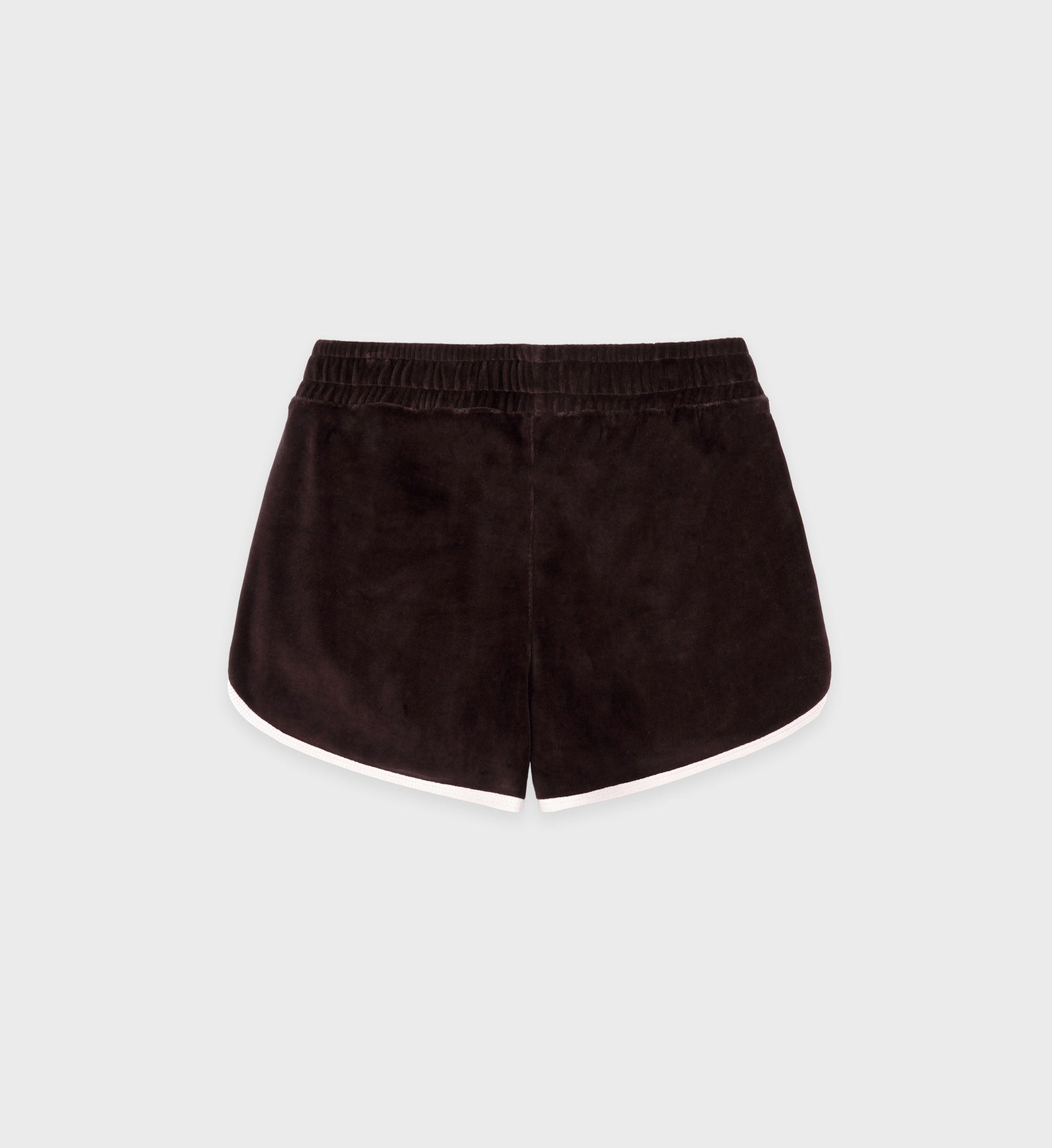 Short NY Crest en velours - Chocolate
