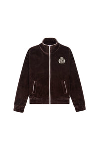 Gilet NY Crest en velours - Chocolate