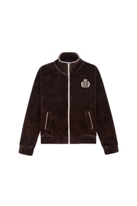 Gilet NY Crest en velours - Chocolate