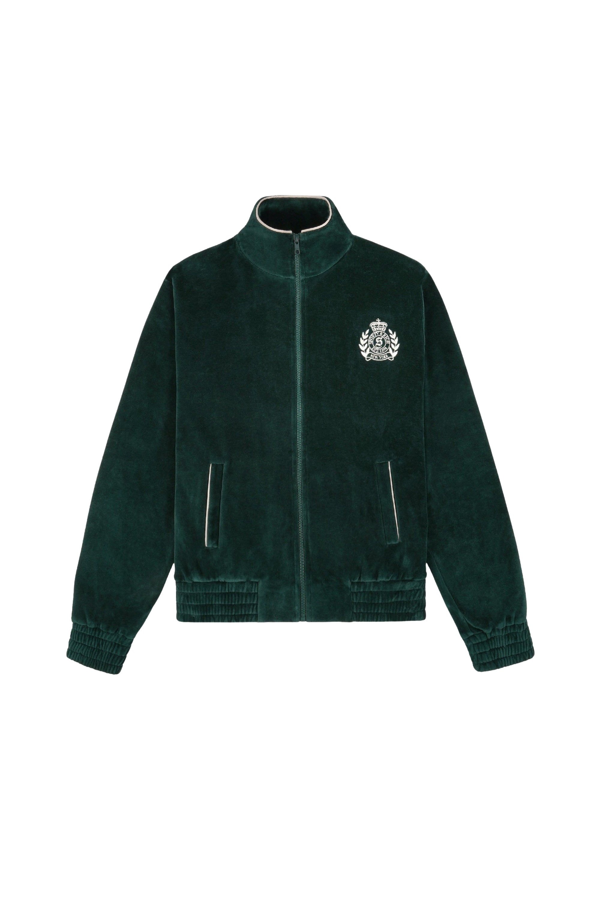 Gilet NY Crest en velours - Forêt
