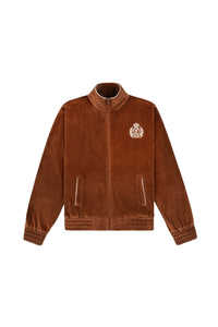 Gilet NY Crest en velours - Tobacco