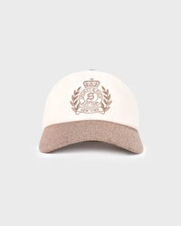 Bonnet en laine NY Crest - Écru/Caramel