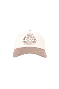Casquette NY Crest en laine - Écru & Caramel
