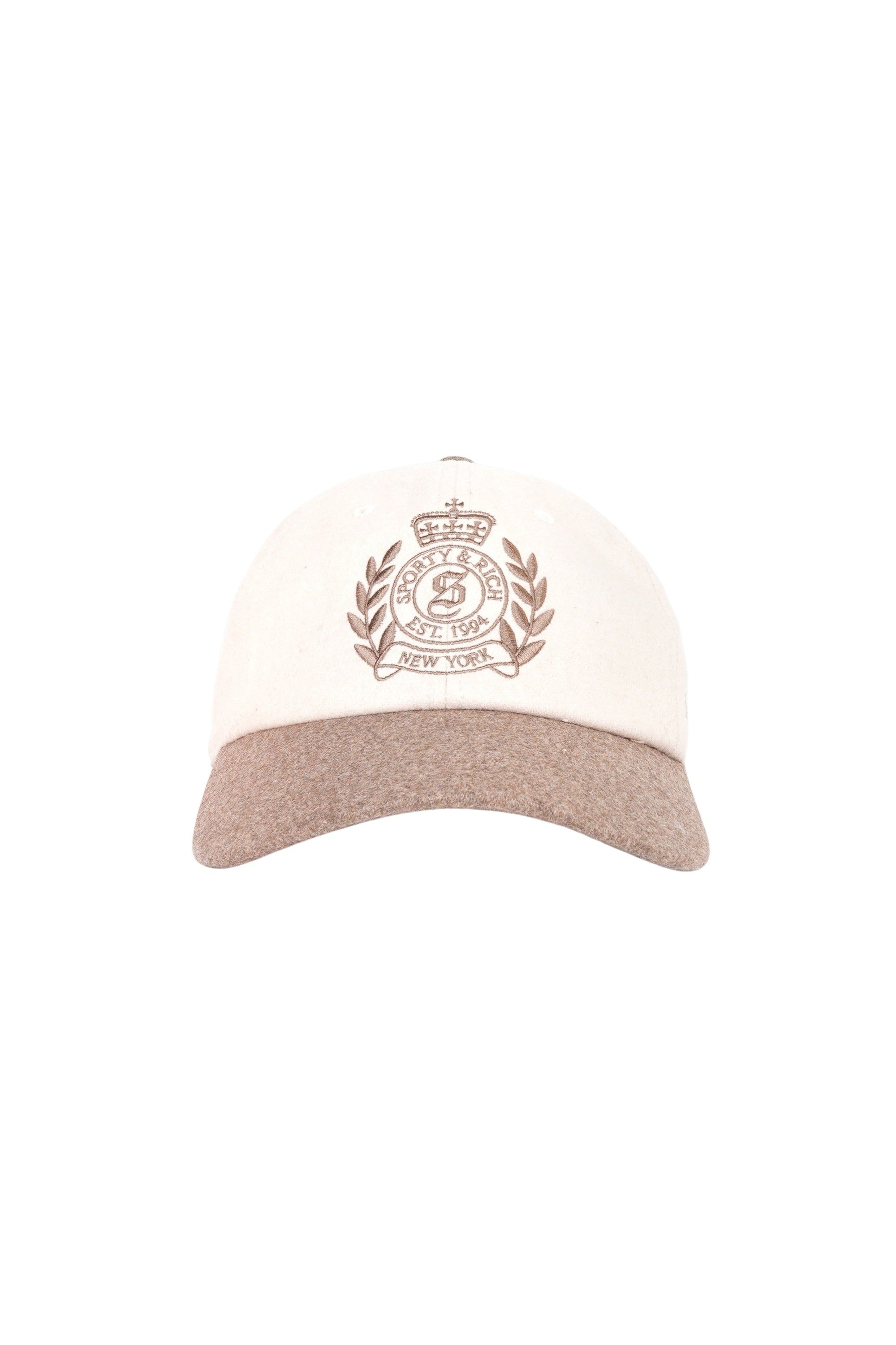 Casquette NY Crest en laine - Écru & Caramel