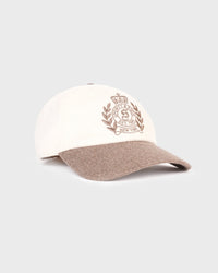 Bonnet en laine NY Crest - Écru/Caramel