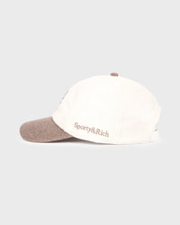 Bonnet en laine NY Crest - Écru/Caramel