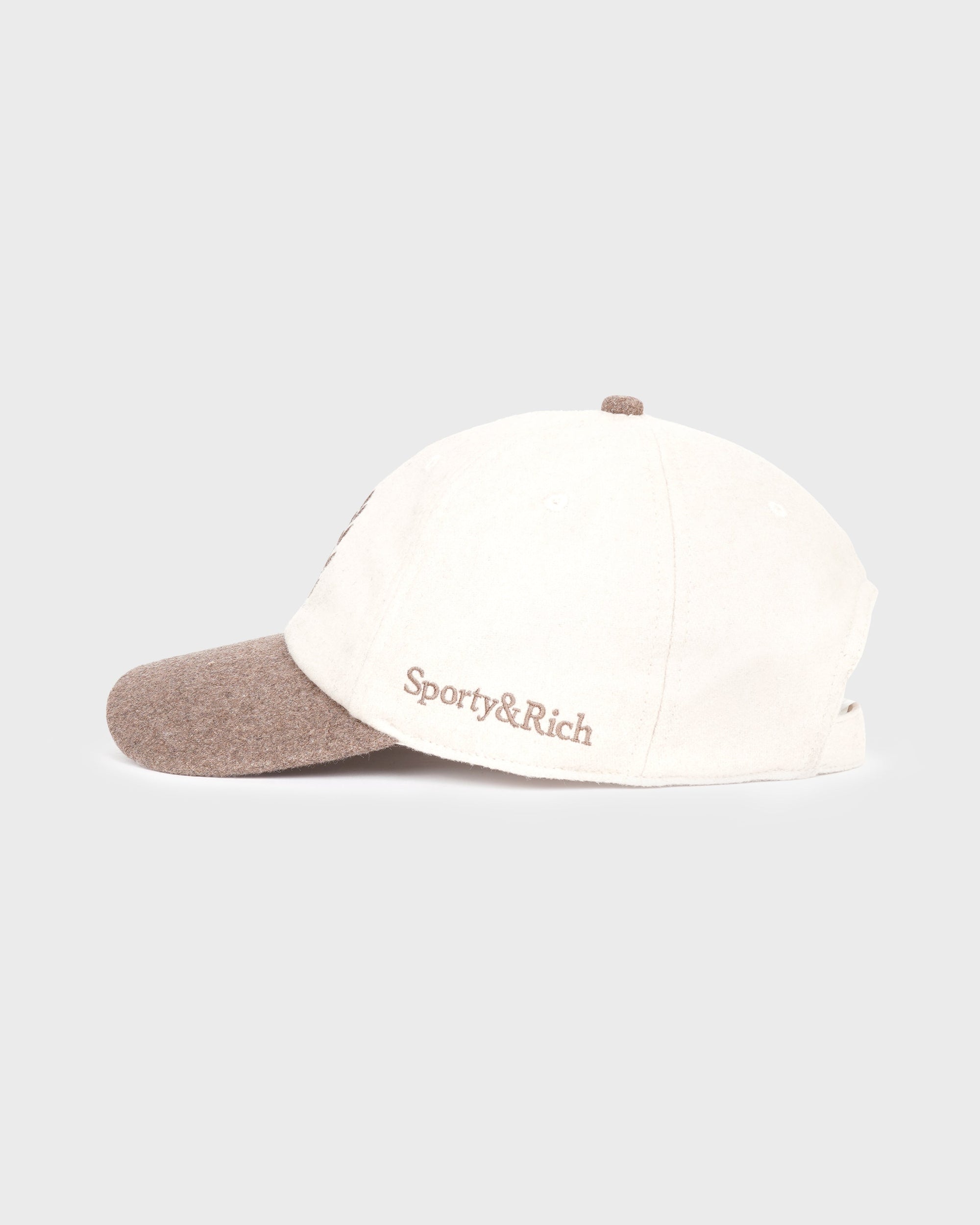 Bonnet en laine NY Crest - Écru/Caramel