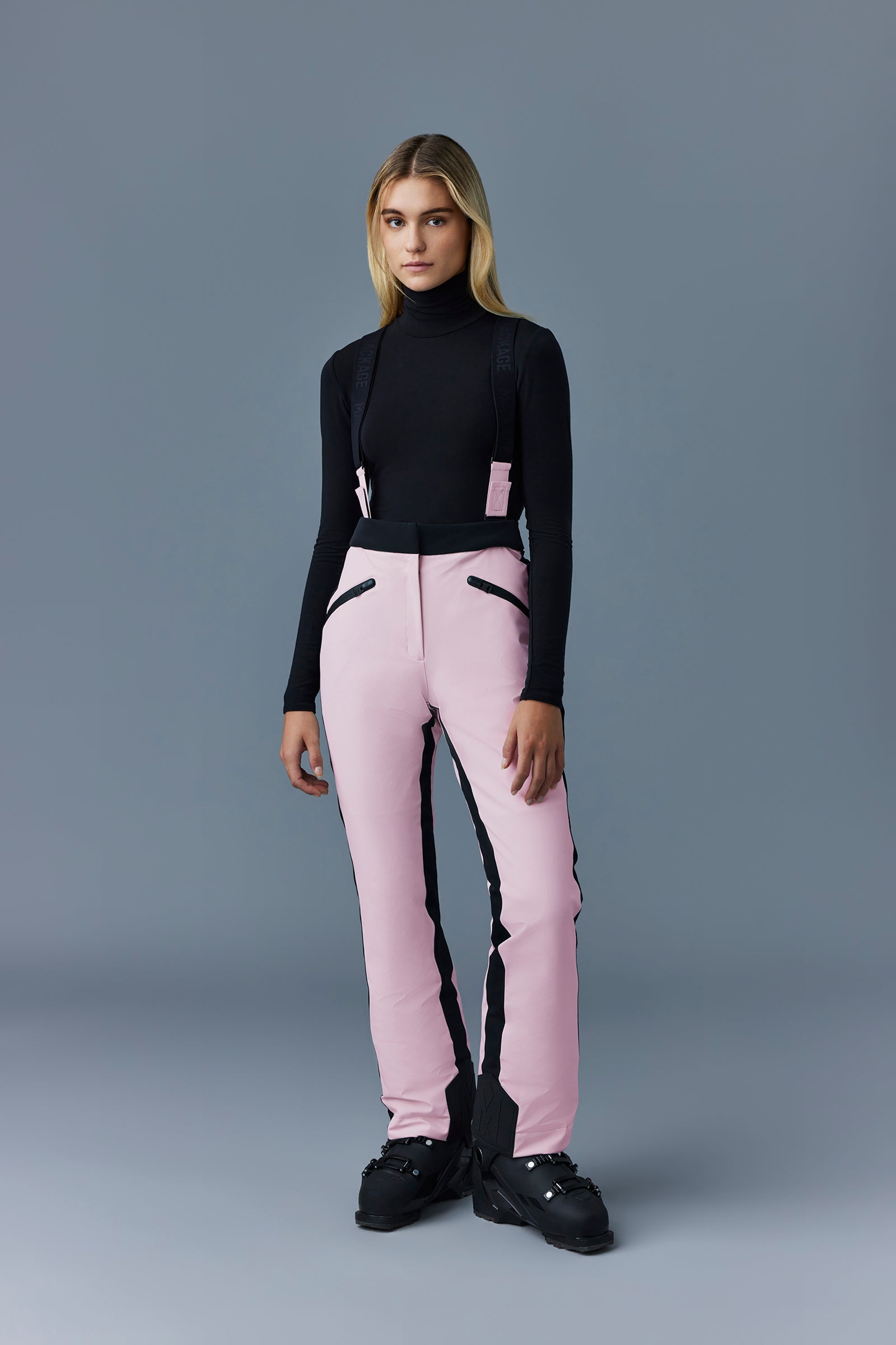 Pantalon de ski Nyomi à bretelles - Milkshake