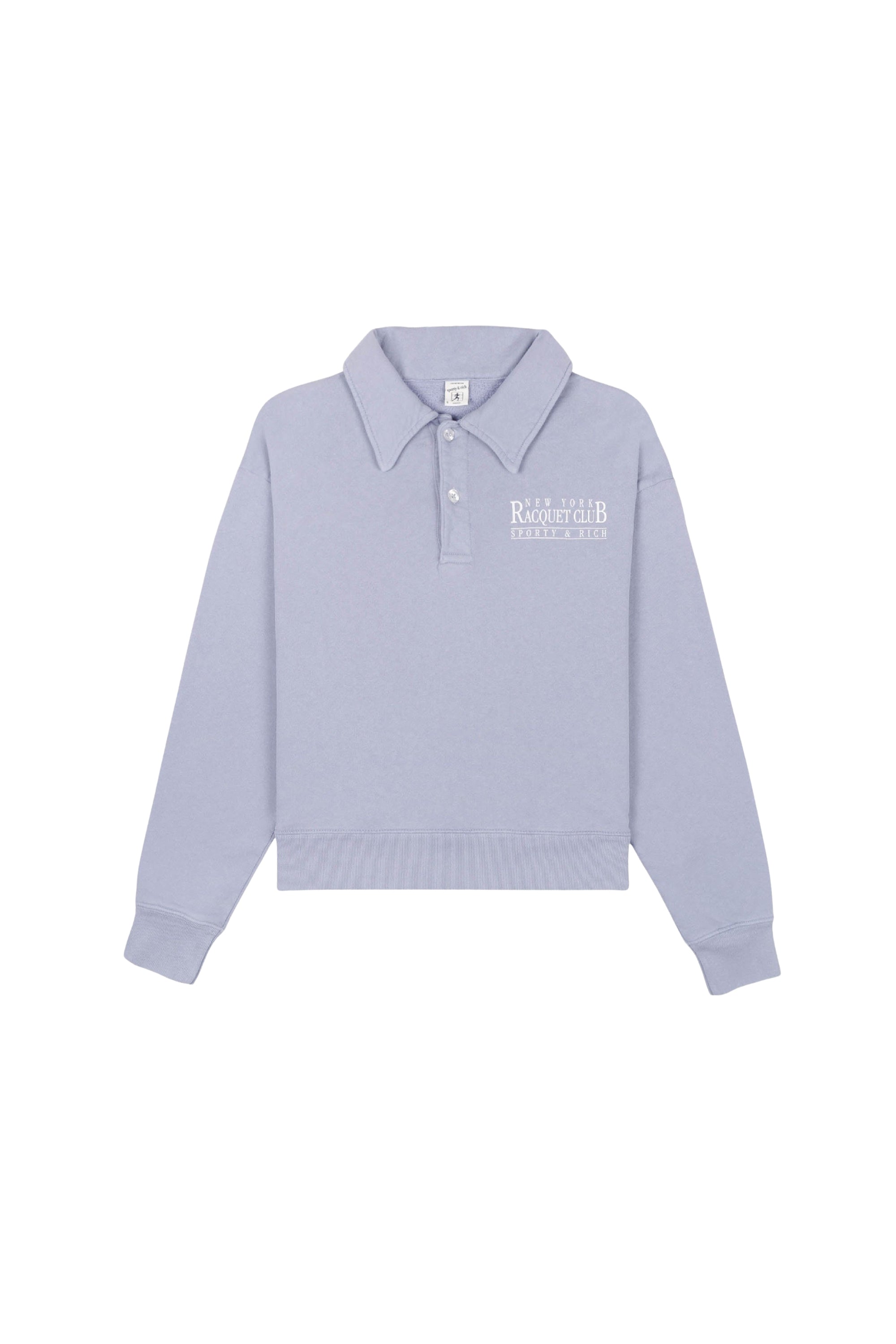 NY Racquet Club button-down polo shirt - Washed Periwinkle