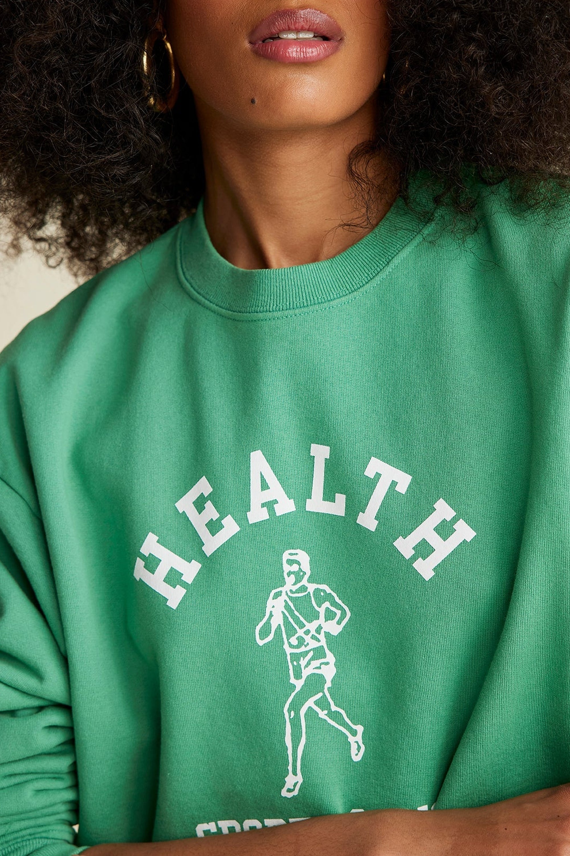 Sweatshirt à col rond - Verde