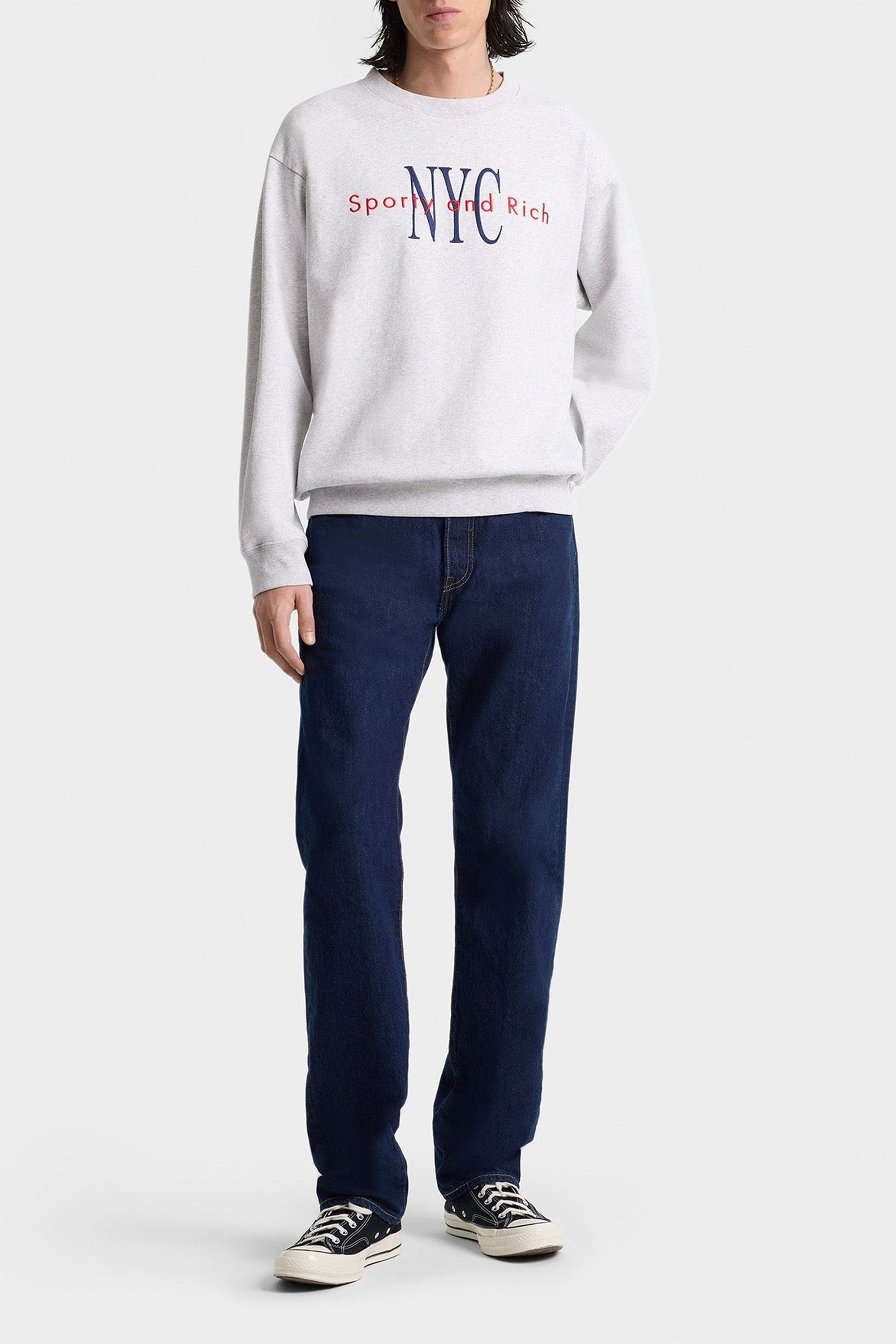 Sweatshirt NY Minute à broderie - Heather Gray