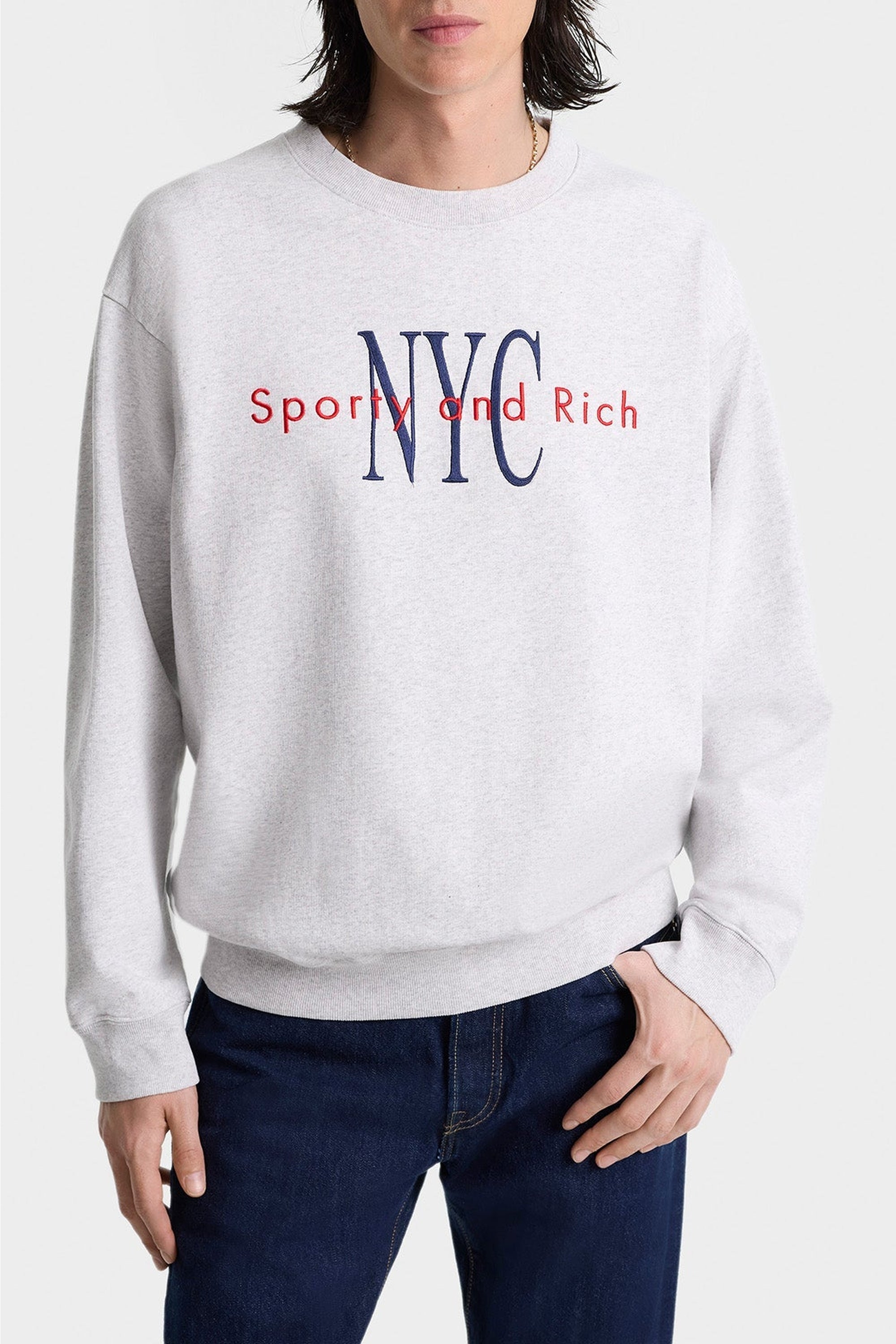 Sweatshirt NY Minute à broderie - Heather Gray