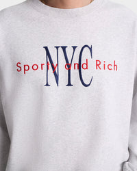 Sweatshirt NY Minute à broderie - Heather Gray