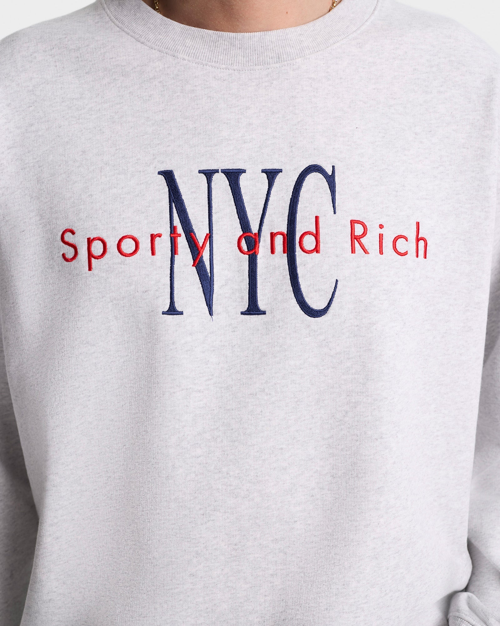 Sweatshirt NY Minute à broderie - Heather Gray