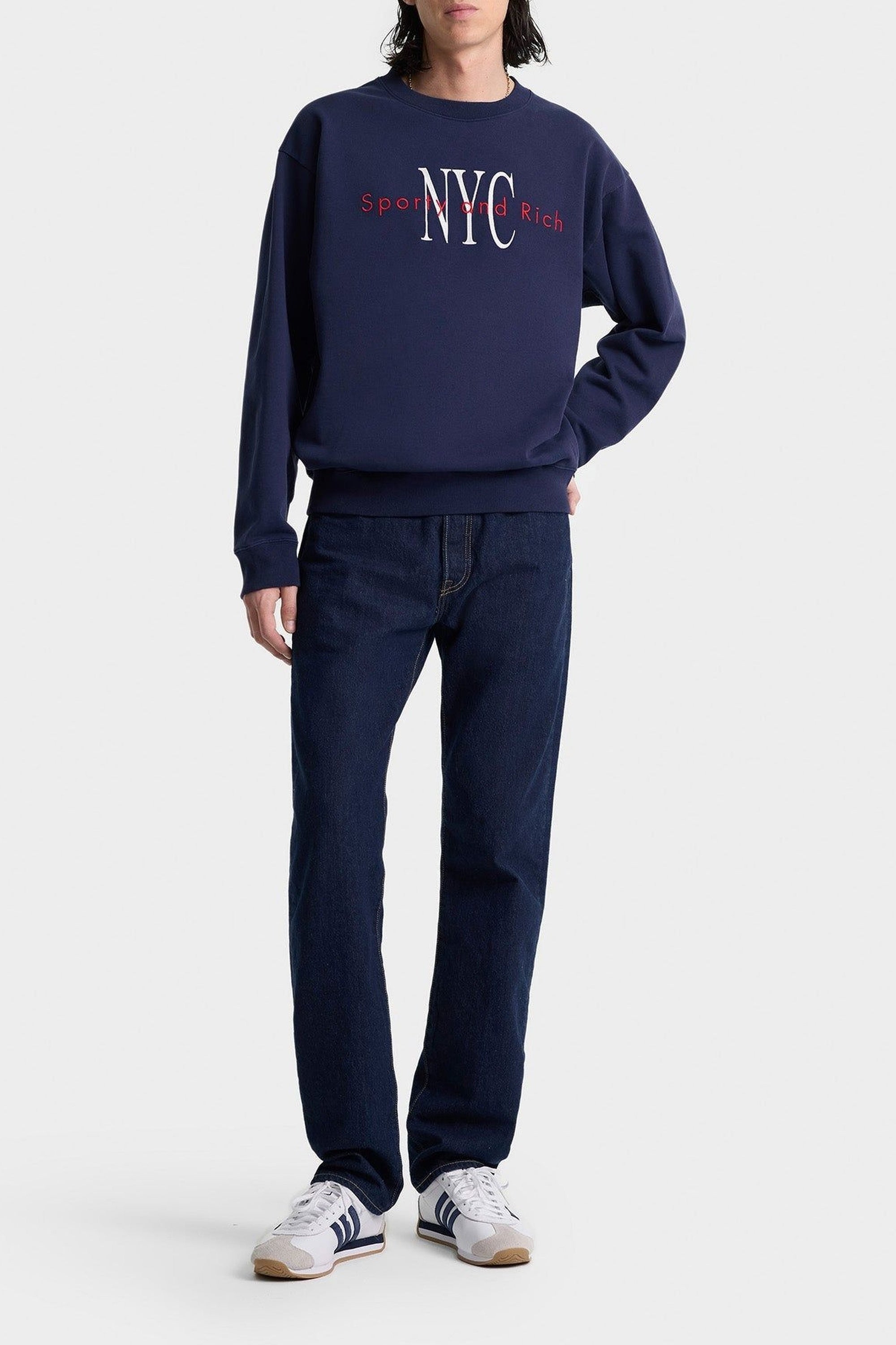 NY Minute Crewneck - Navy & White