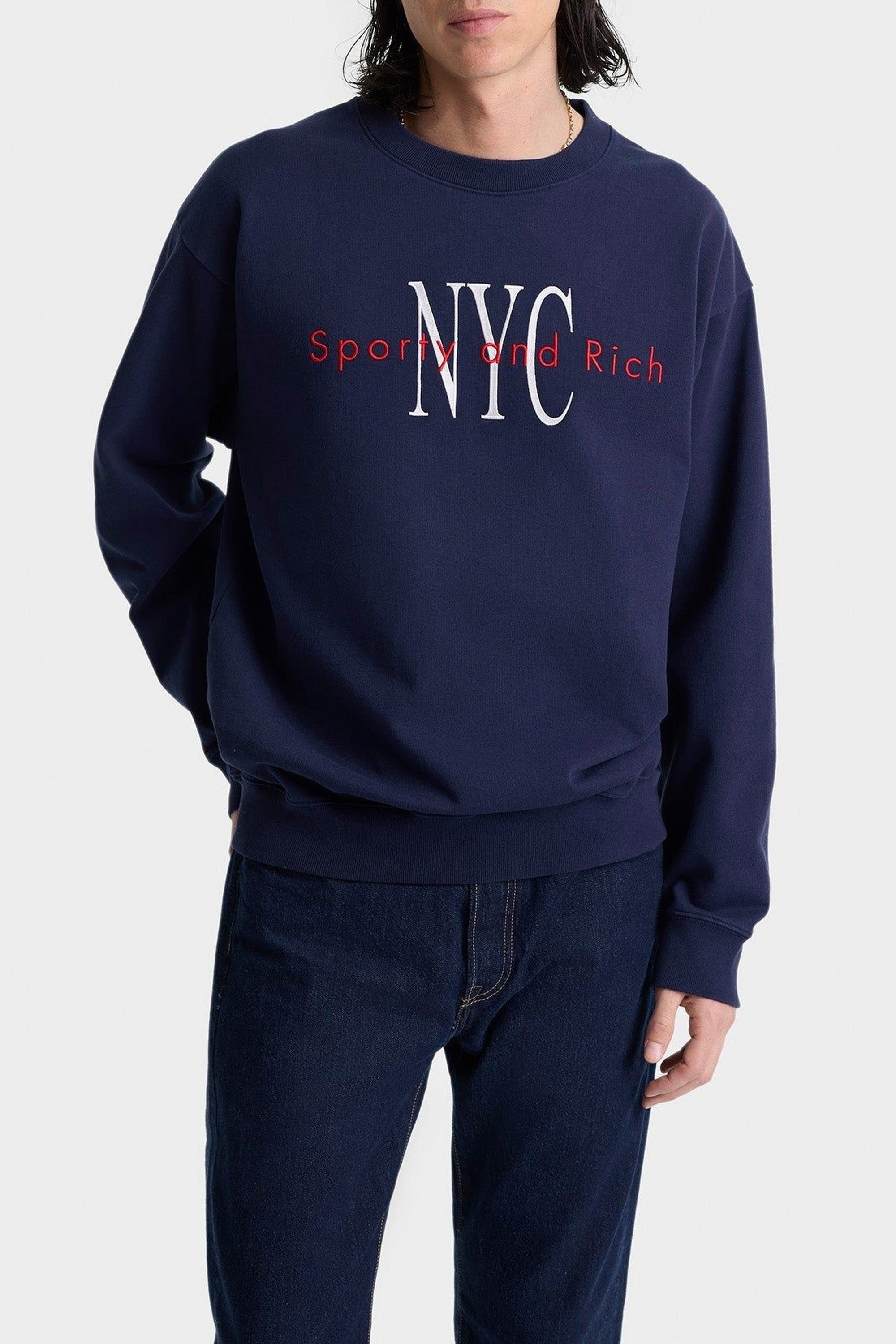 NY Minute Crewneck - Navy & White