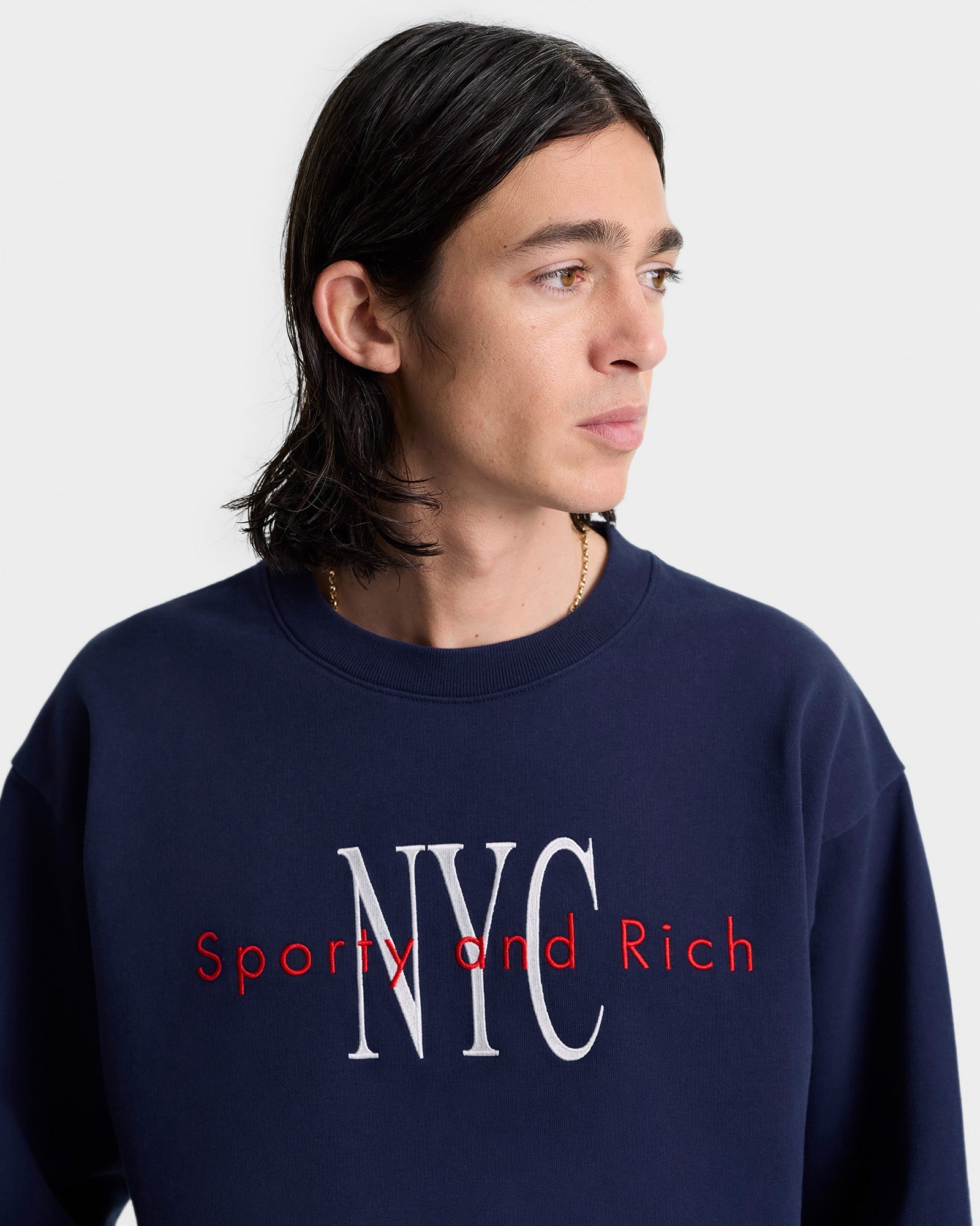 NY Minute Crewneck - Navy & White