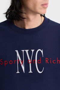 Sweatshirt NY Minute à broderie - Dark Navy