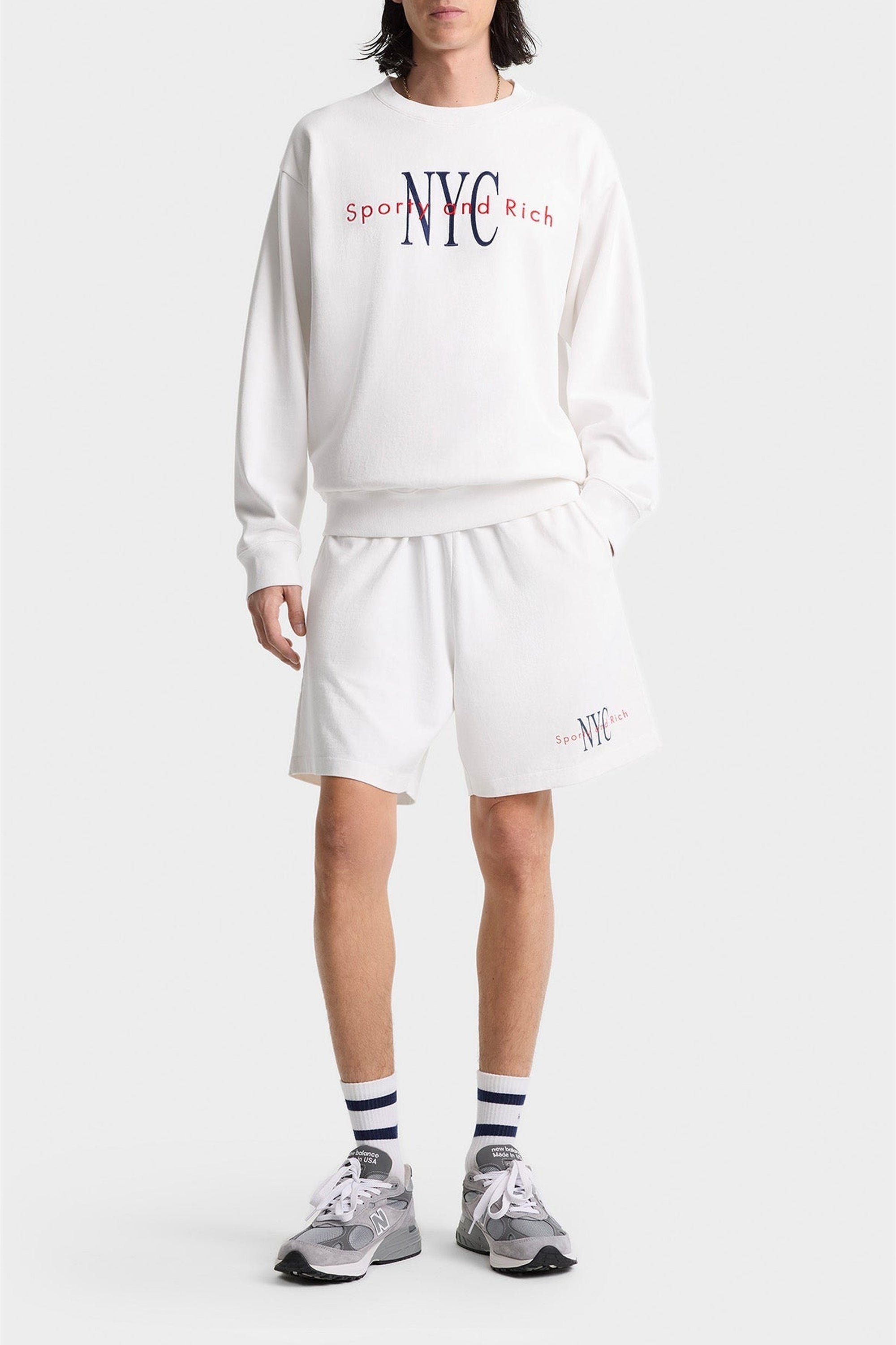 Sweatshirt NY Minute à broderie - White