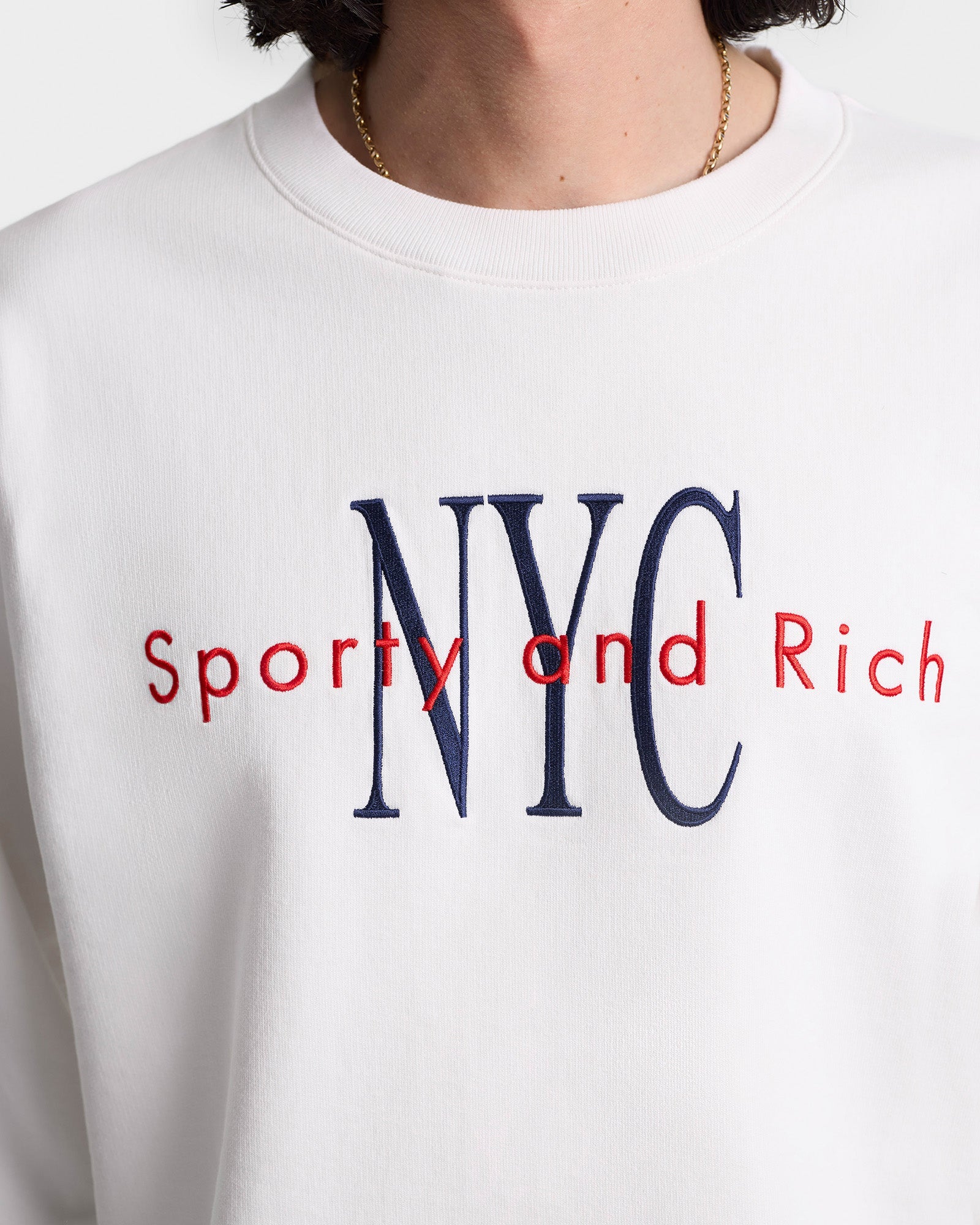 Sweatshirt NY Minute à broderie - White