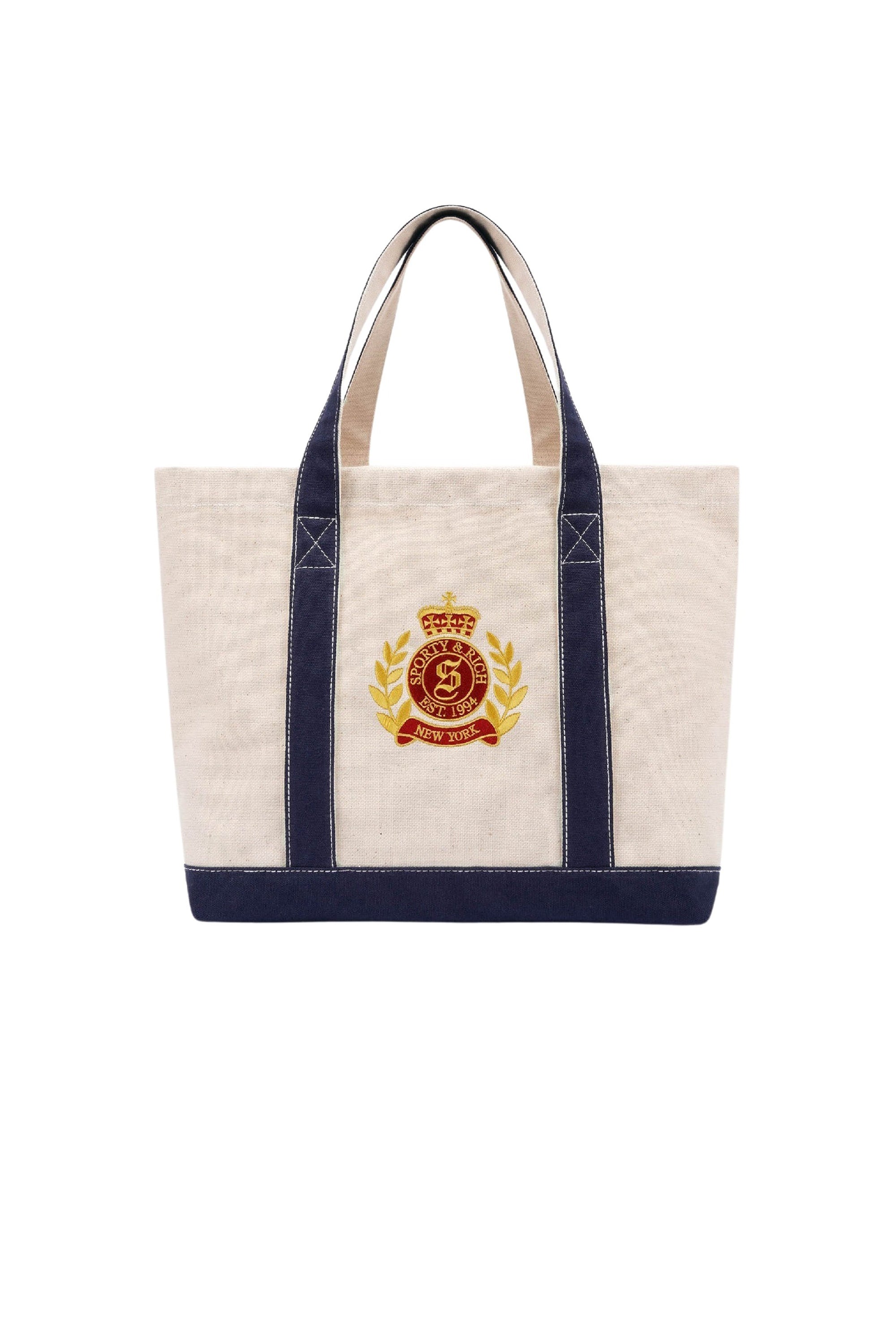 Sac cabas brodé en tissu - Natural