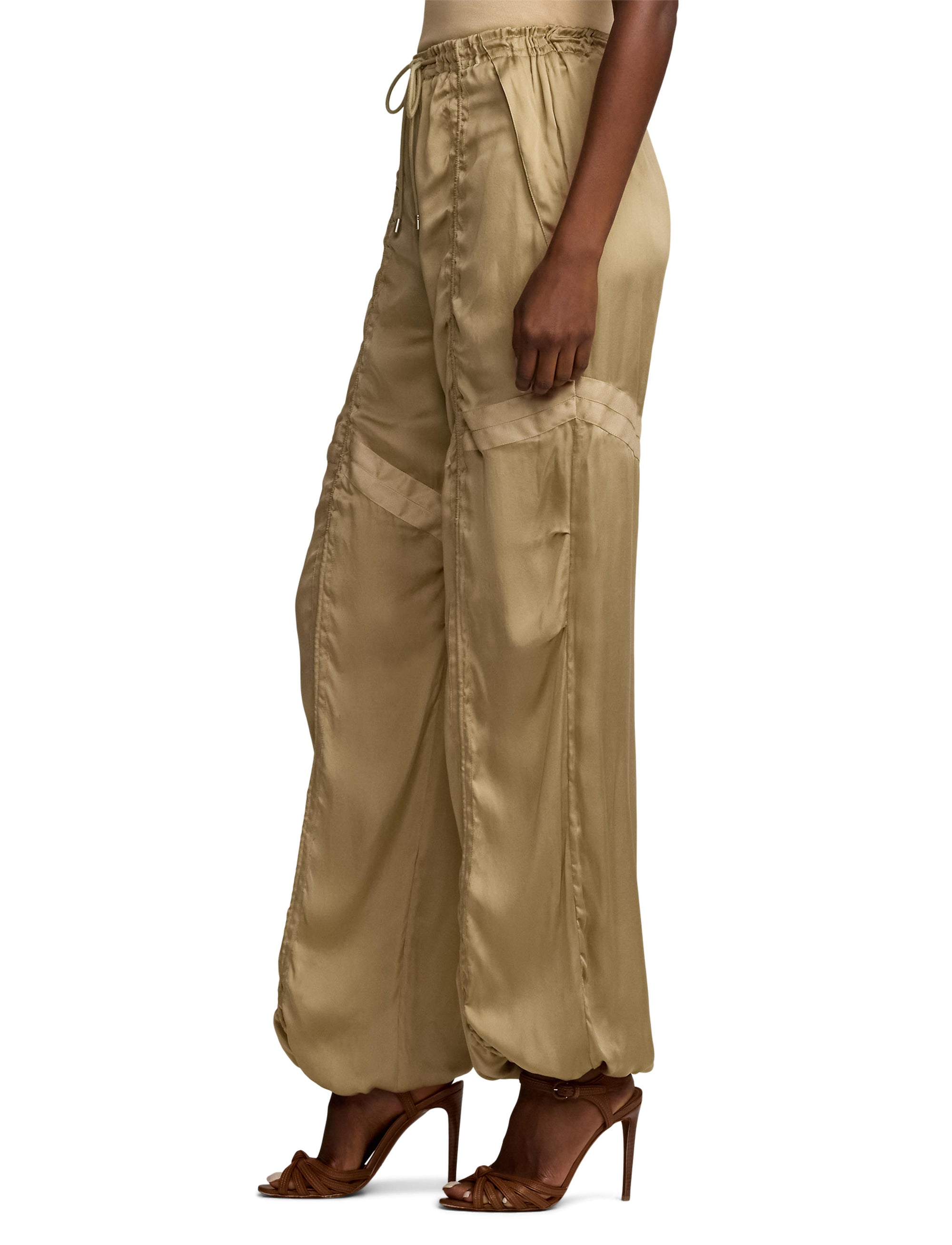 Pantalon Killian en soie - Lux Tan