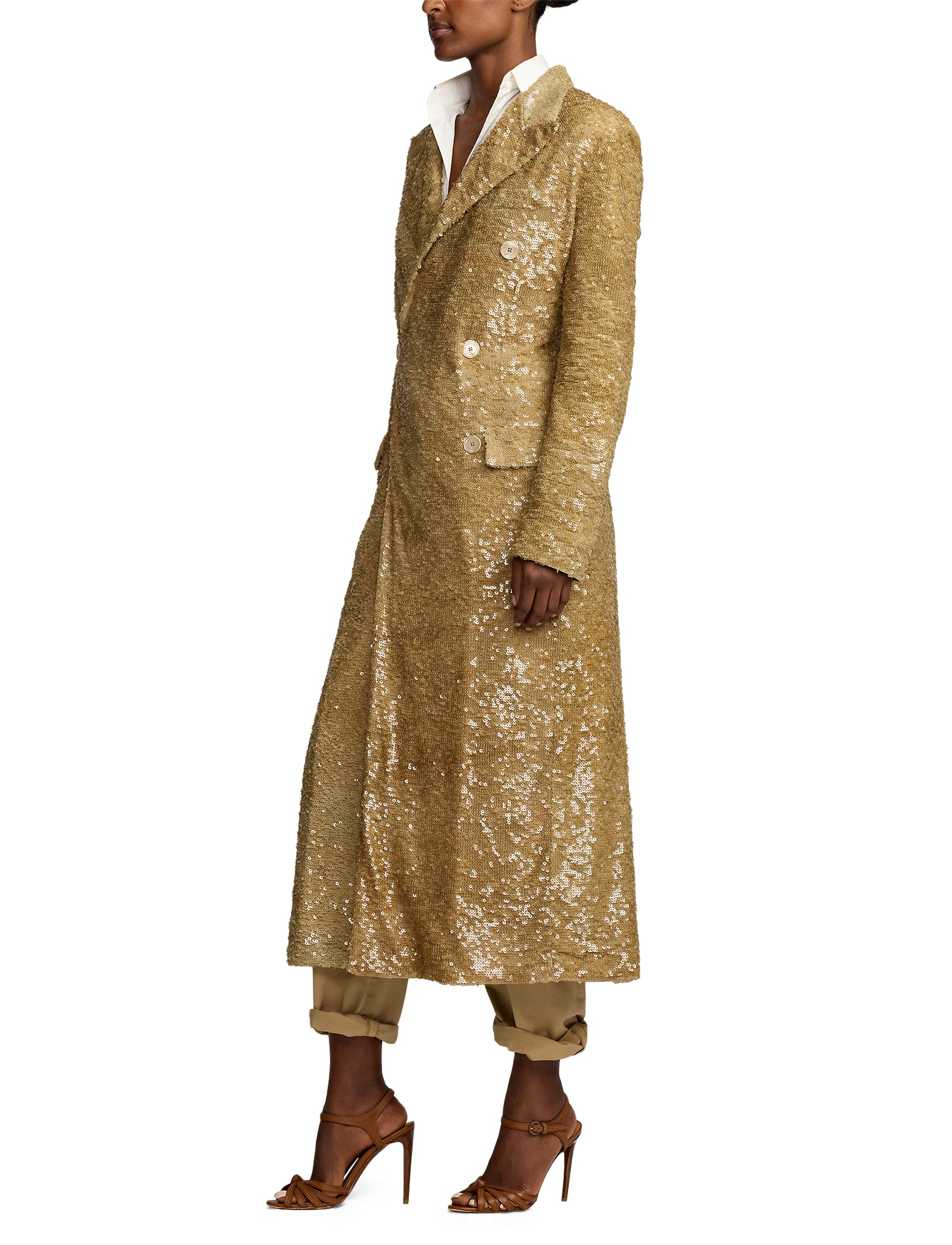 Manteau Macy décoré en tulle - Lux Tan