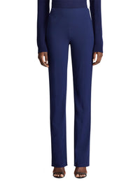 Pantalon Alandra à devant plat en laine - Bleu