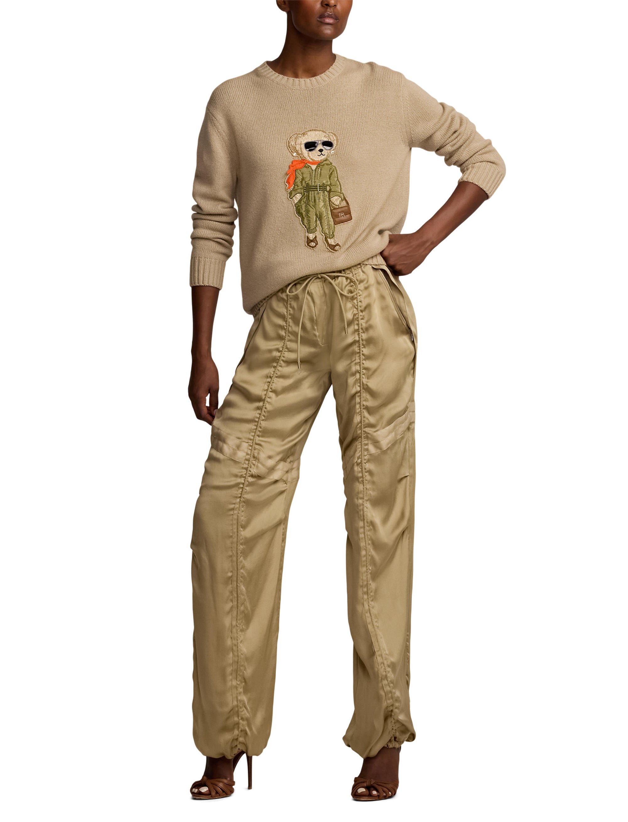 Pantalon Killian en soie - Lux Tan