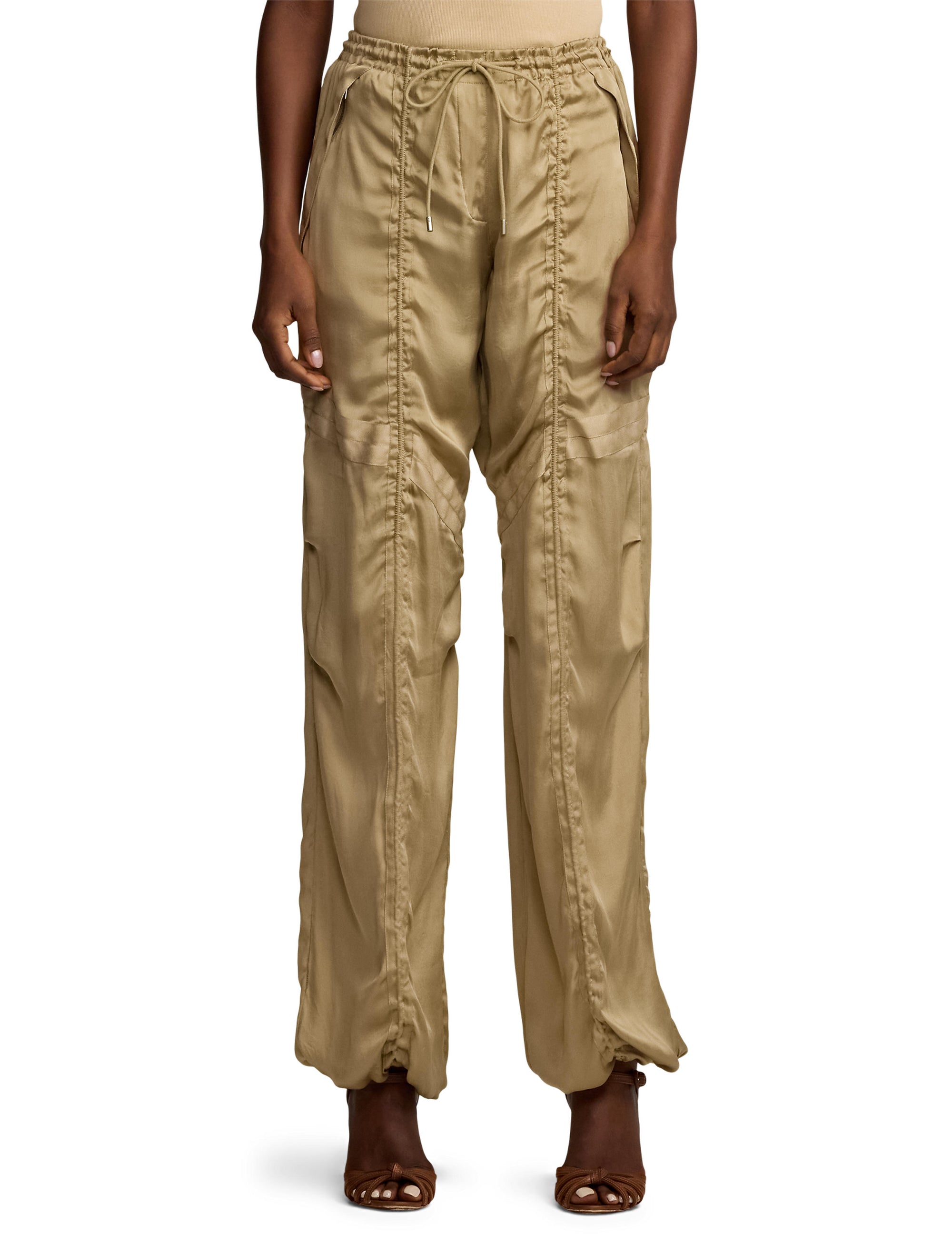 Pantalon Killian en soie - Lux Tan