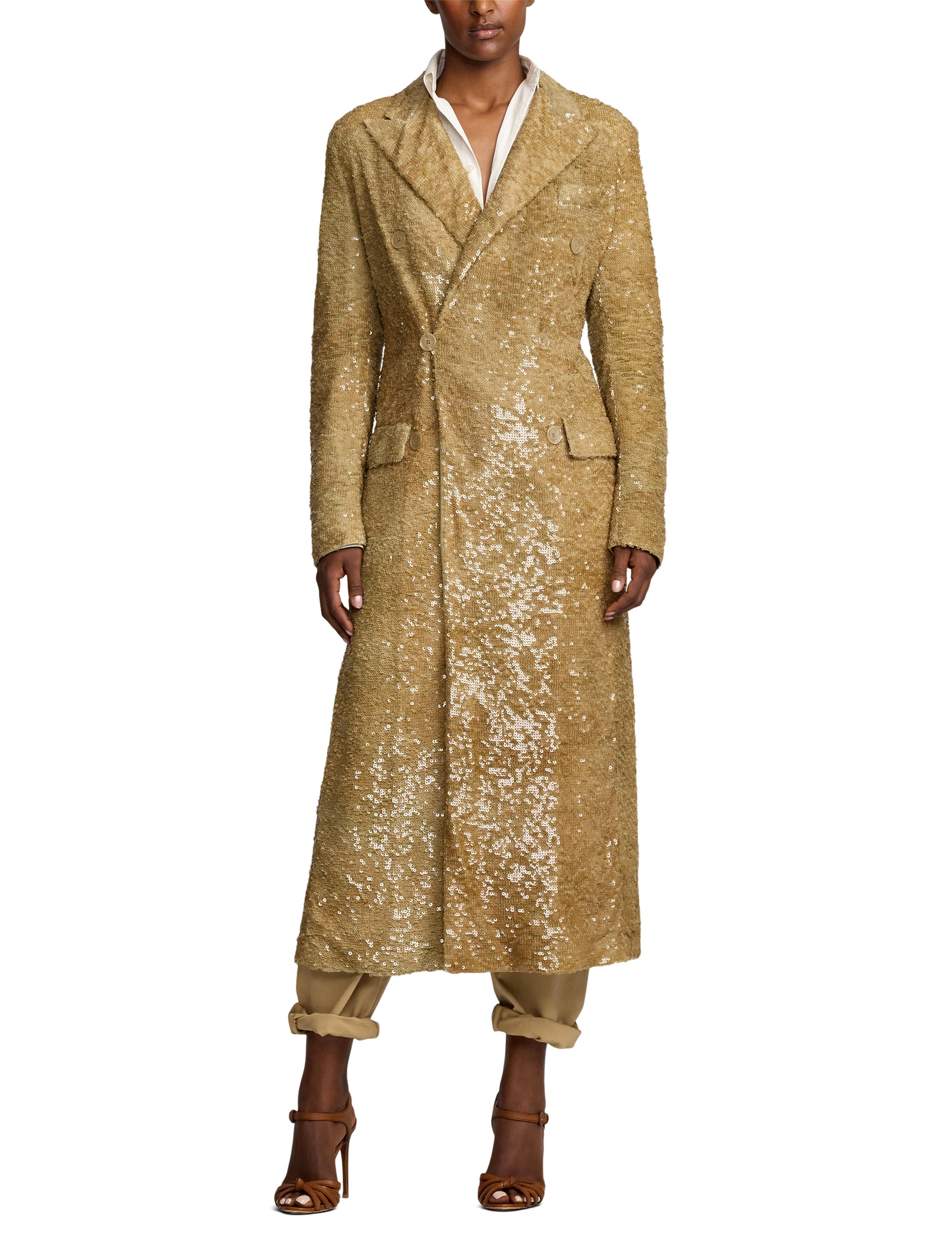 Manteau Macy décoré en tulle - Lux Tan
