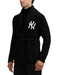 Cardigan Ralph Lauren Yankees en cachemire - Classic Black W & Cream