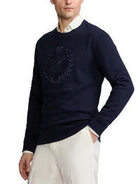 Polo shirt with embroidered fleece badge - Classic Chairman Navy
