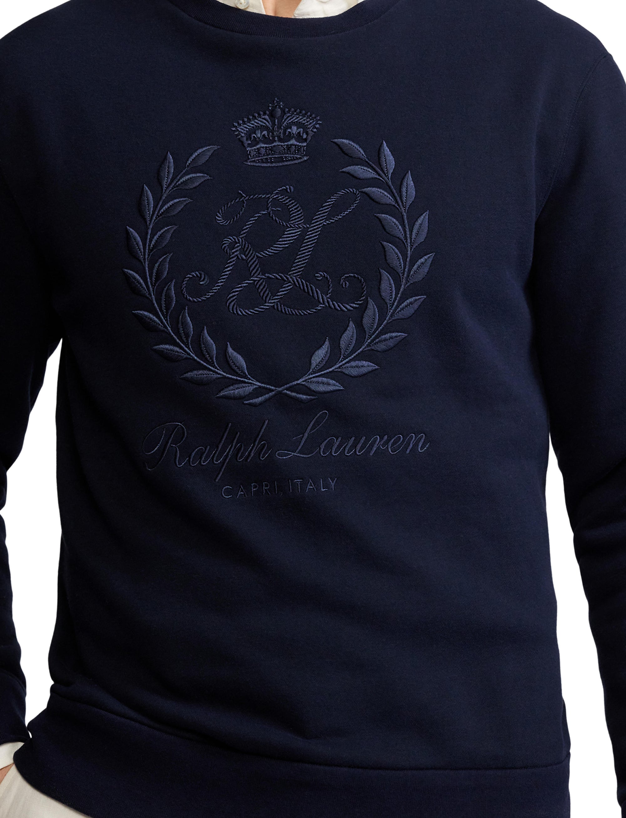 Polo shirt with embroidered fleece badge - Classic Chairman Navy
