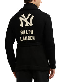Cardigan Ralph Lauren Yankees en cachemire - Classic Black W & Cream