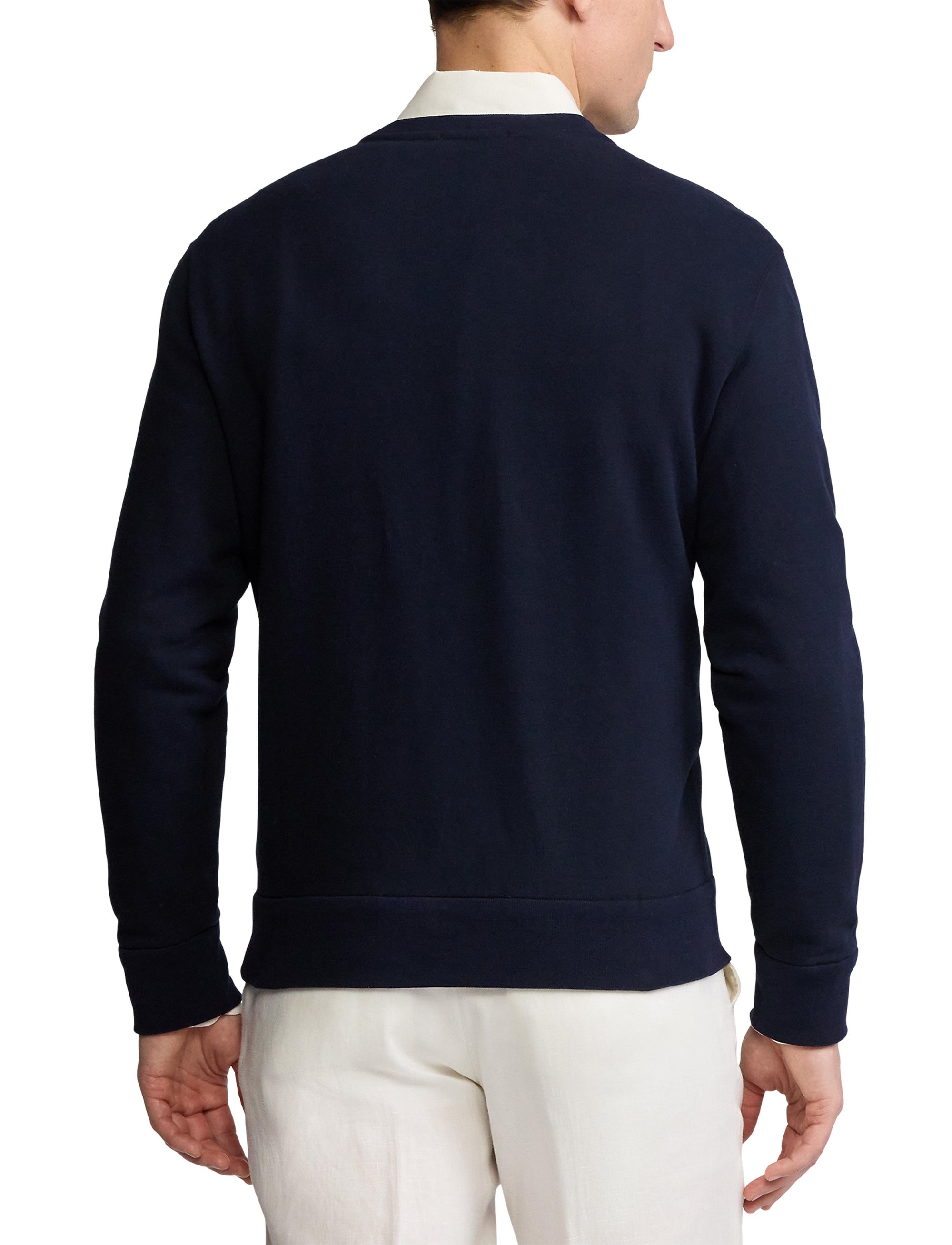 Polo shirt with embroidered fleece badge - Classic Chairman Navy