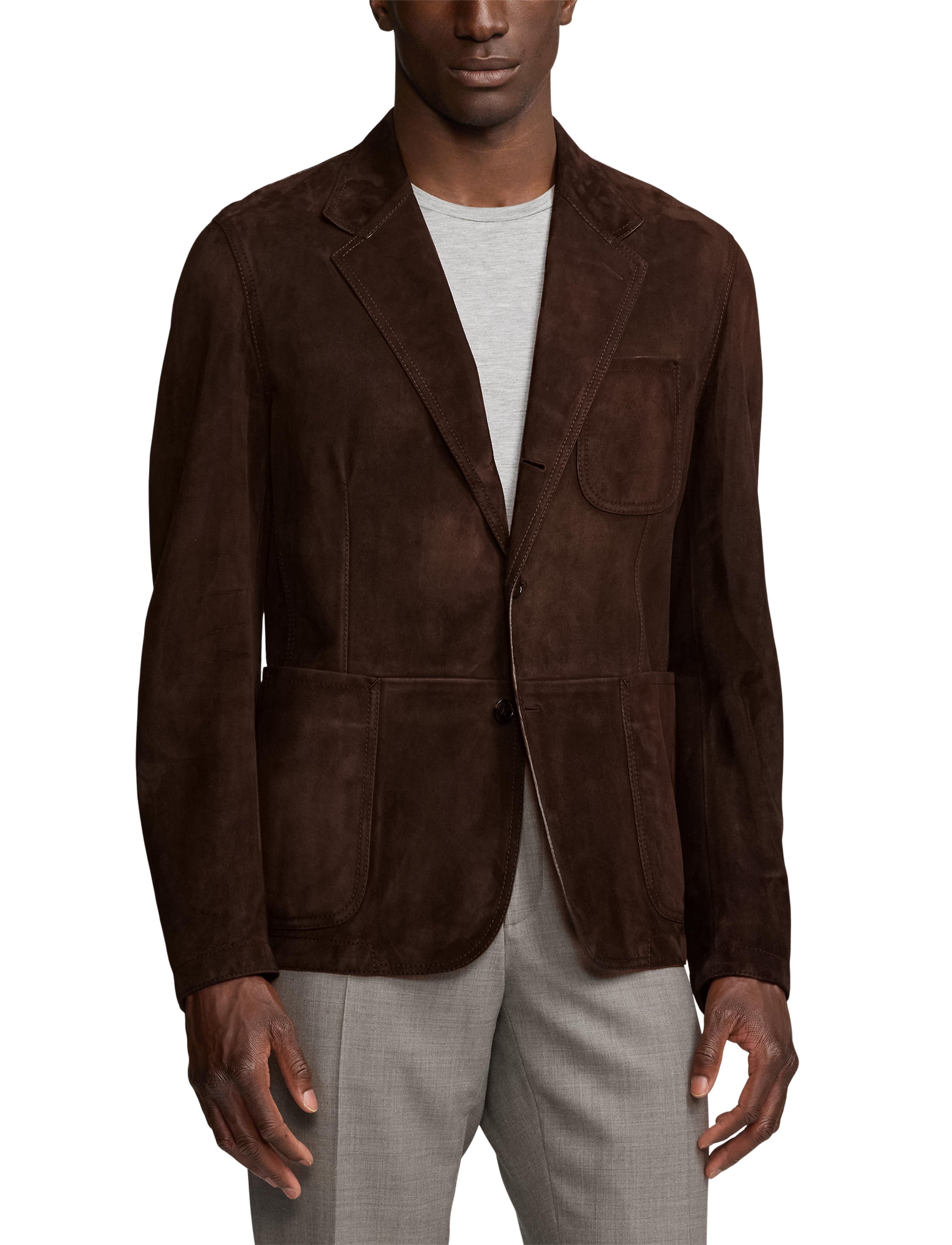 Blazer en daim - Brown