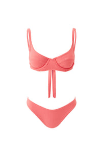 Apricot Ribbed Haut de bikini - Apricot Ribbed