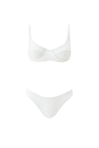 Cream Ribbed Bas de bikini - Cream Ribbed