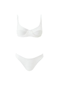 Cream Ribbed Haut de bikini - Cream Ribbed