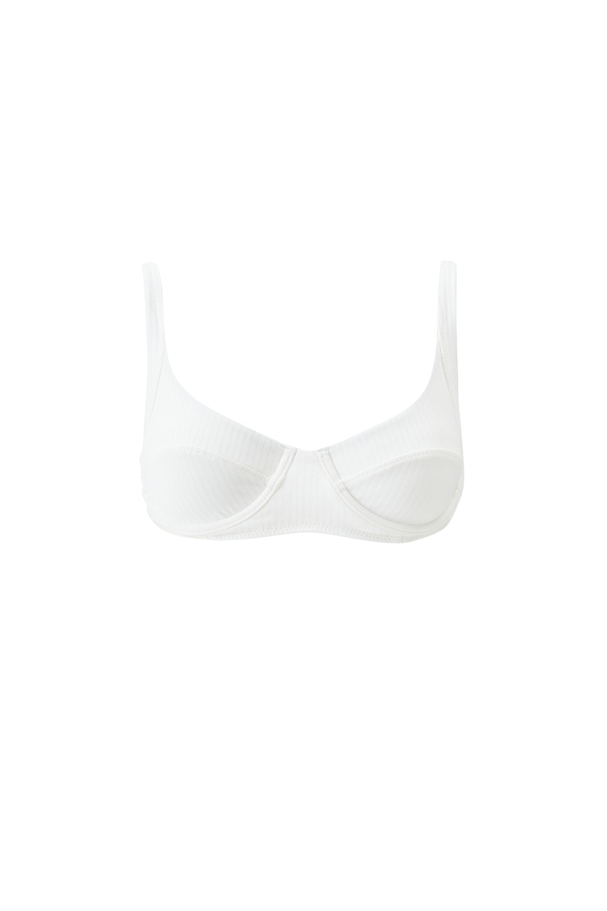 Haut de bikini balconnet Noto texturé - Cream Ribbed