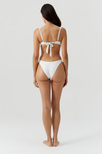 Bas de bikini taille haute Noto - White