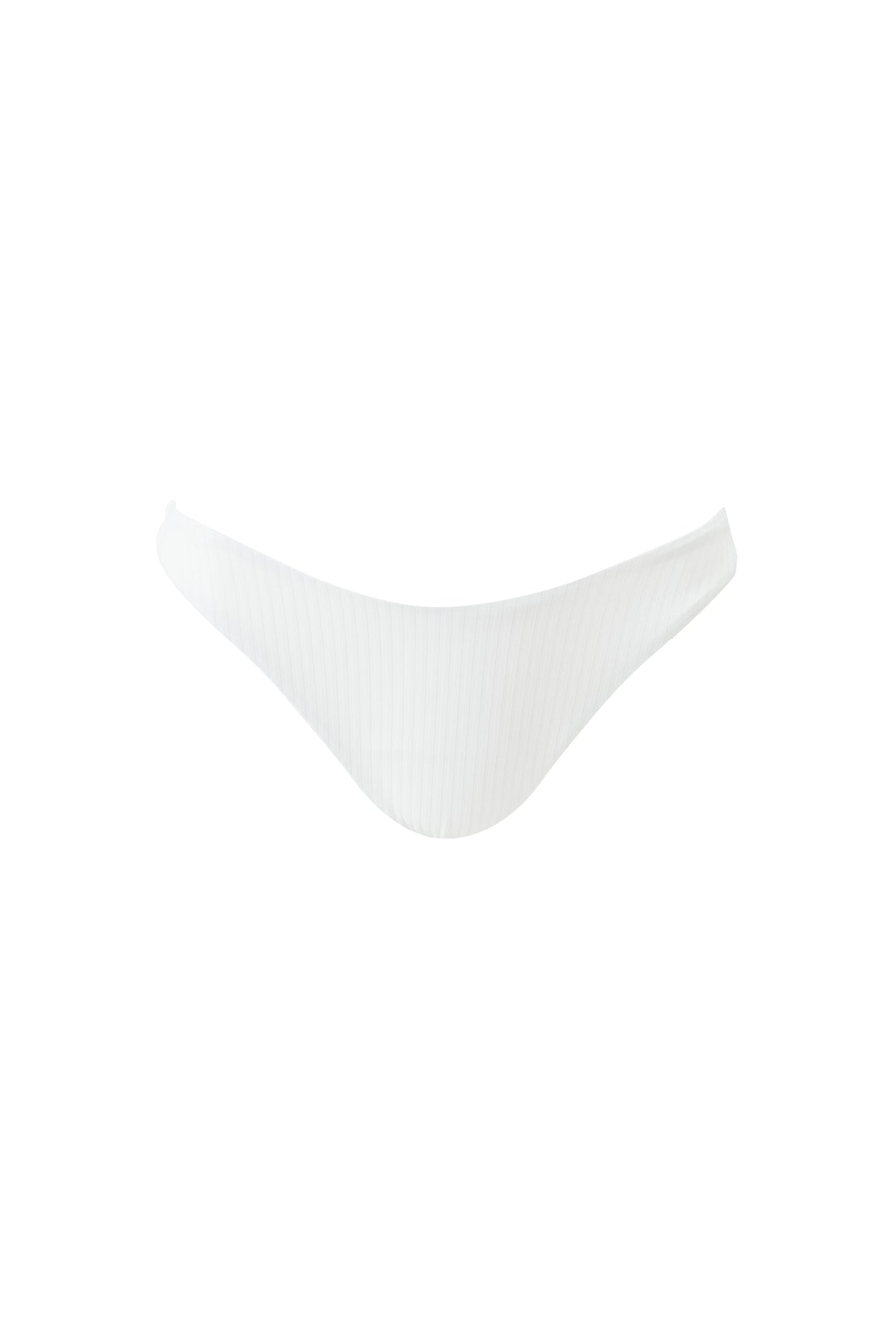 Bas de bikini taille haute Noto texturé - Cream Ribbed