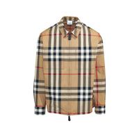 Oversized cotton shirt with exaggerated checks - Archive Beige Check